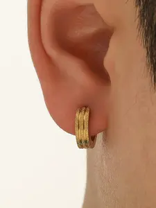 Unisex Street Style Minimalist Hoop Earrings, High Quality Earrings, 1 Pair Trendy Casual Hoop Earrings, Chic Vintage Jewelry, Punk Accessories As Gift for Women & Men