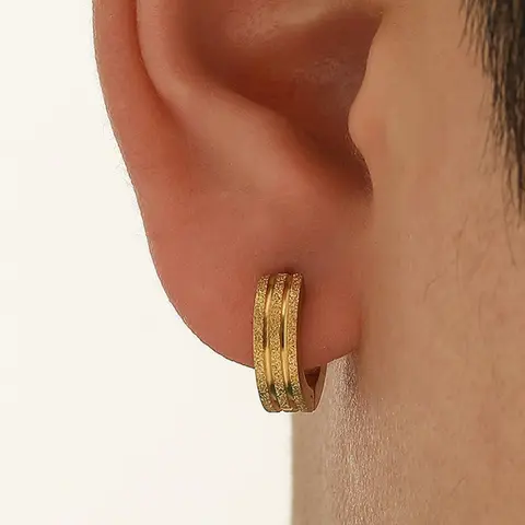 Unisex Street Style Minimalist Hoop Earrings, High Quality Fashion Earring, 1 Pair Trendy Casual Hoop Earrings, Chic Vintage Jewelry, Punk Accessories As Gift for Women & Men, Hypoallergenic Stainless Steel Hoops