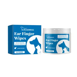 Pet Finger Wipes, Ear Care Finger Cover Ear Wax Ear Mite Cleaning Care
