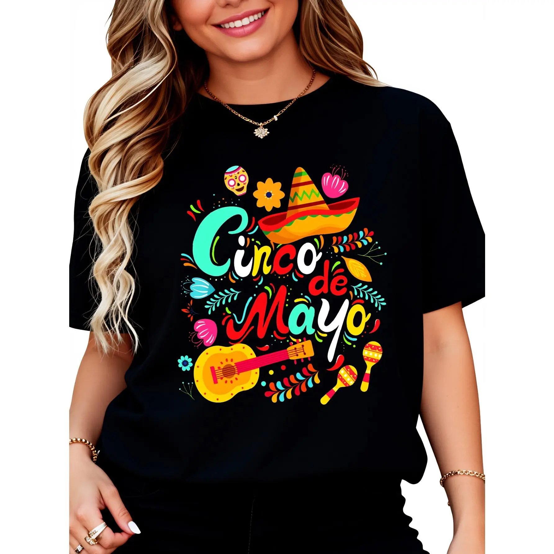 100% Cotton Cinco De Mayo Shirt Mexican Fiesta 5 De Mayo Women Men T-Shirt Casual Short Sleeve Shirt