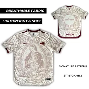 [ Fast Shipping ] MEXICO GUADALUPE COPA OFF WHITE JERSEY - Breathable Lightweight Stretch Training Shirt Team Football/Soccer Jersey For Men & Women Fans Collection, Team Uniforms, Soccer Jersey Shirt