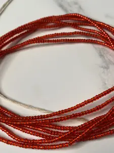 Ruby Waist Bead 60-inch Cotton String With Tie-on Closure Handcrafted traditional Waist Beads