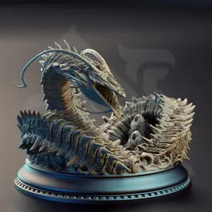 Ancient Leviathan of the Deep - Old Mawgrin 3D Printed Miniature, Home Decor Statue, DM Stash Figurine
