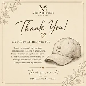 Michael Curve Thank You Card – Customer Appreciation Package Insert