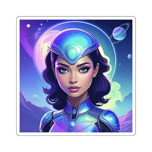 Galactic Astronaut Stickers - Magical Decor for Laptops, Water Bottles, Journals, Gifts, Fantasy Lovers