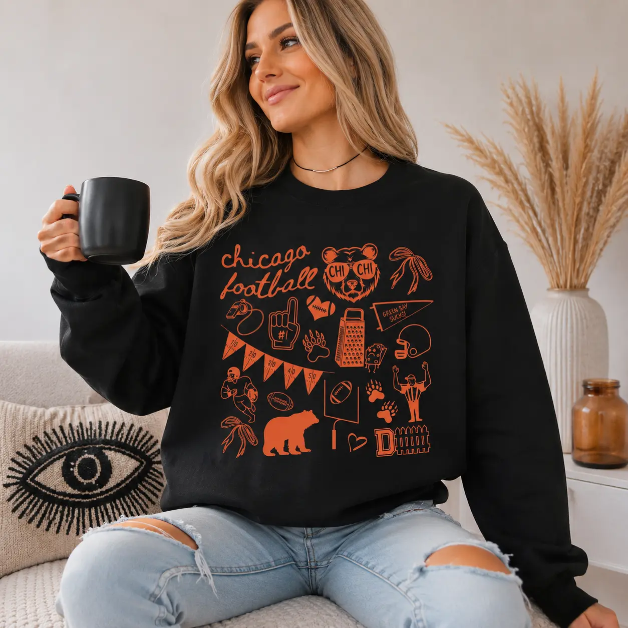 Chicago Football Shirt, 90s Bear Sport Retro Graphic Tee, Game Day T-Shirt Sweatshirt Hoodie, Football Shirt Gift For Fan