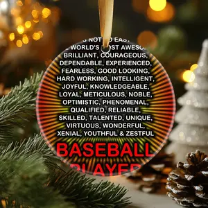 Christmas Ornaments Drippiest Mlb Player Hey Its Not So Easy Being Baseball Player Decor Family X-Mas Circle Acrylic Tree