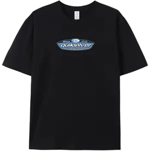 Premium 220G Heavyweight Vintage 90s Quiksilver Skateboarding Surfing T-Shirt - Unisex Crew Neck Short Sleeve Graphic Tee