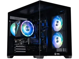 ABS Gaming Desktop PC Flux II Aqua F2A45N56R1 Intel Core i5-14400F 32GB DDR4 1TB NVMe SSD GeForce RTX 5060 Windows 11 Home