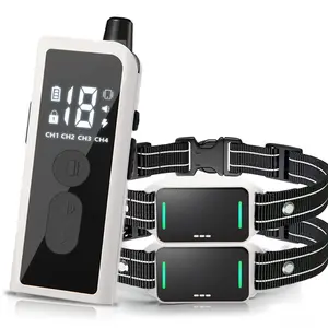 2-piece set Dog Training Collar with 4218ft Remote Range, Outdoor Bark Deterrent for Dogs (Up to 4218ft Coverage)