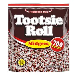 Tootsie Roll Midgees - Chewy Chocolate Gluten-Free Candy - Resealable Bag of Individually Wrapped Candies for Kids, Parties, Classroom - 700 Count (Pack of 1) (Packaging May Vary)