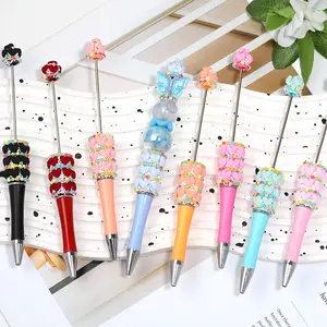 【P200】Rhinestone chain small love bead pen