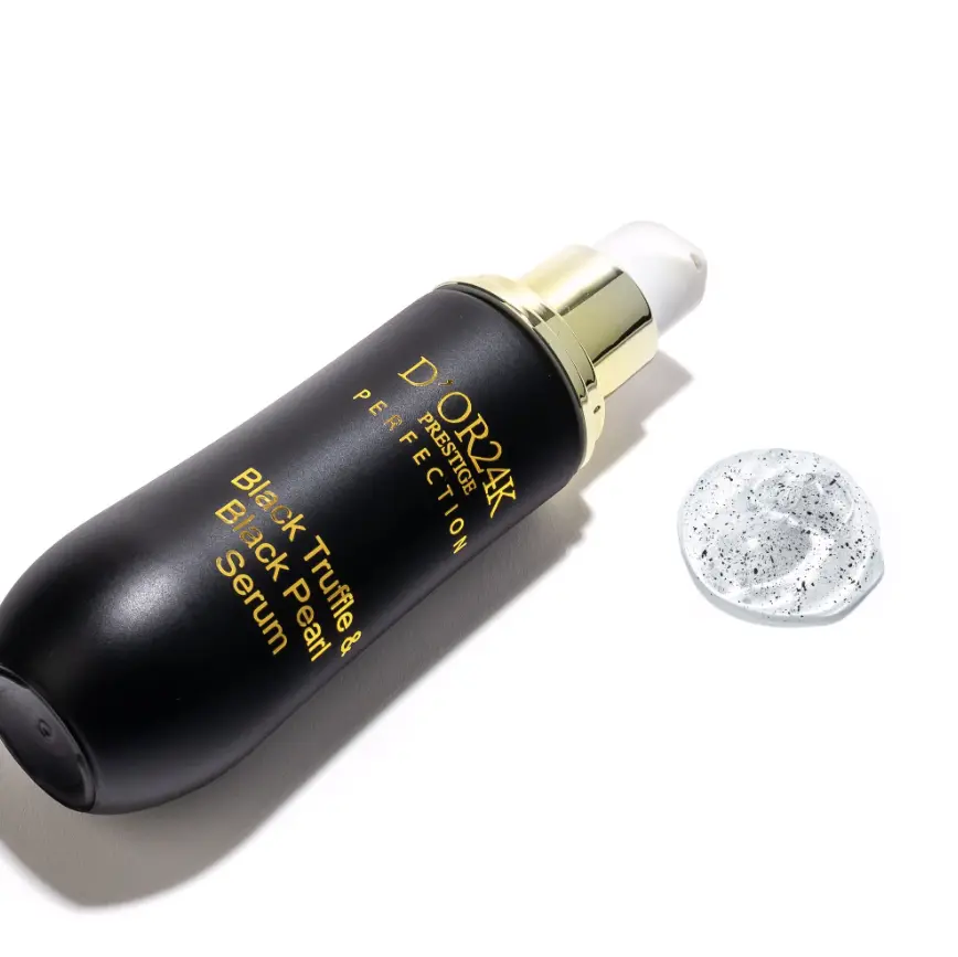 D'OR 24K Black Truffle Black Pearls 40ml Hyaluronic Serum, Hydrating & Firming Facial Serum for Skin Nourishing and Radiant Skin, Glow Serum, Fade Uneven-Looking Tone