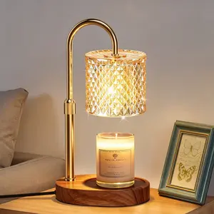 Adjustable Height Candle Warmer Lamp, Electric Wax Melt & Jar Candle Warmer with Timer & Dimmer Control, 2 Heating Bulbs Candle Wax Warmer Lamp, Ideal Home Decor Housewarming Gift, Birthday Christmas Mother's Day Present, Candles Not Included
