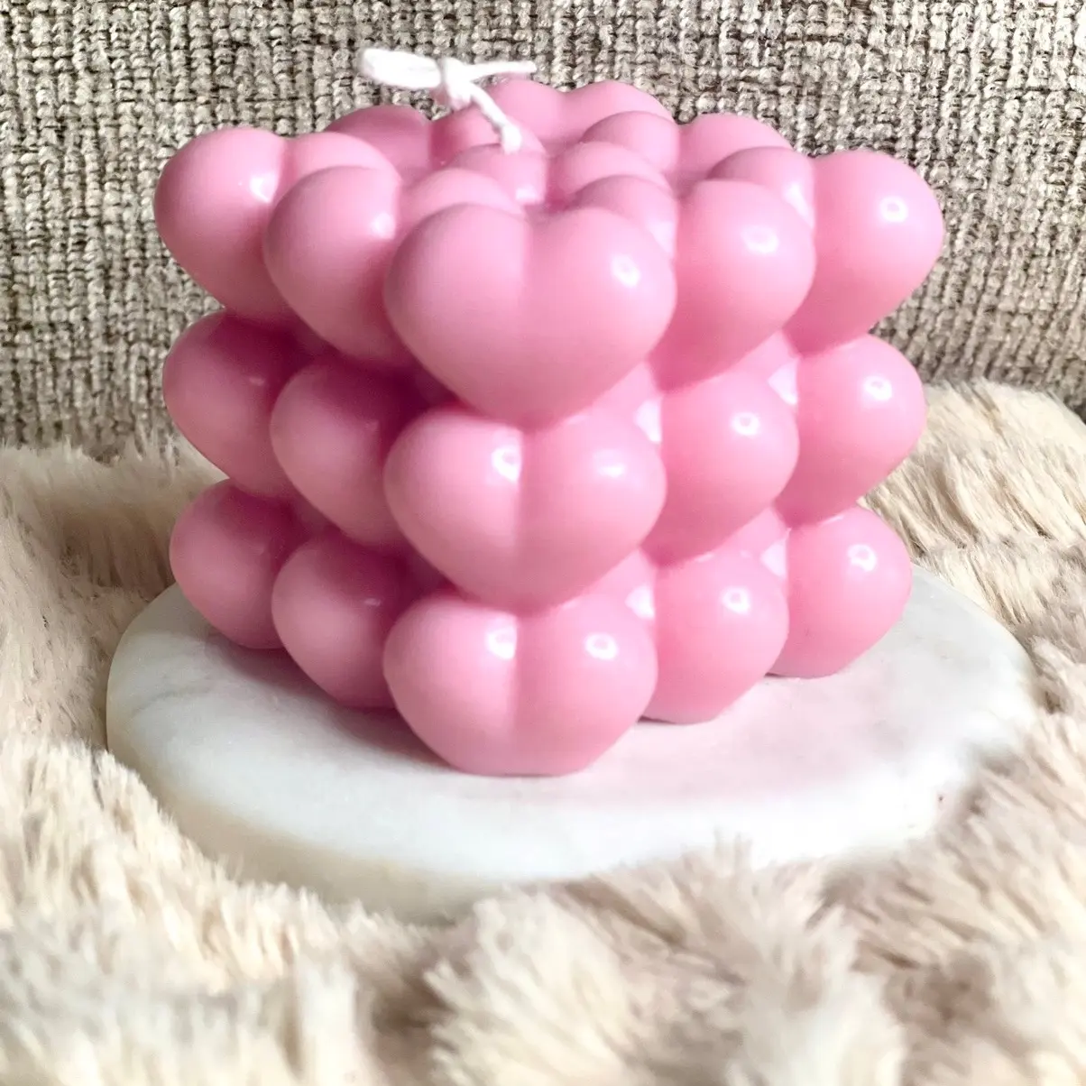 Bubble Heart Candle, Valentine Candle, Heart Candle, Valentine gift Set, Soy Heart Candle, Candel Decor, Valentine Gift Box, Candle Decoration, Candel aesthetic, Scented Candle, Lovely Valentine Gift