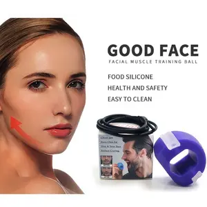 New Jaw Trainer Hanging Rope, Facial Muscle Training, Chin Line Exercise Ball, Suitable for Any Venue, Shape Jawline, Neck and Face Tightening