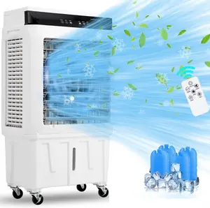 Portable Evaporative Air Cooler - 120° Oscillation Swamp Cooler with 3 Modes & Speeds for Indoor Outdoor Patio Garage Commercial Use