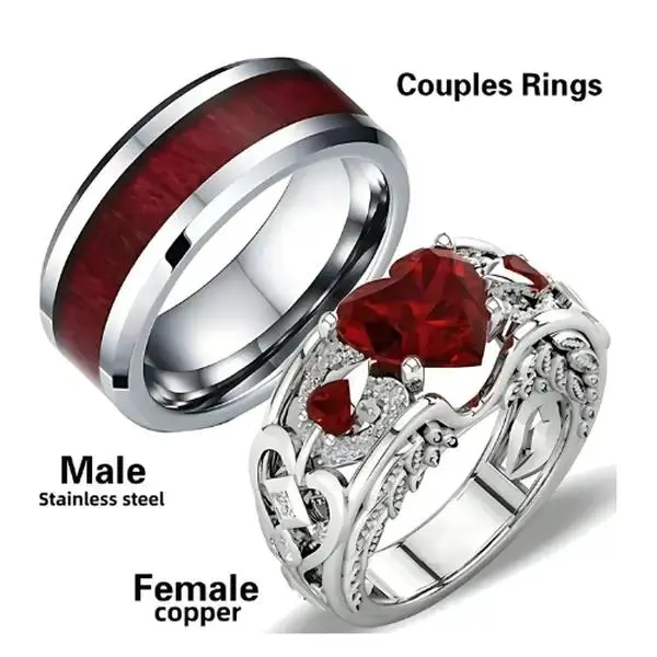 Fashion couple rings for men and women, made of stainless steel suitable for daily wear, wedding rings, engagement, jewelry gifts, party