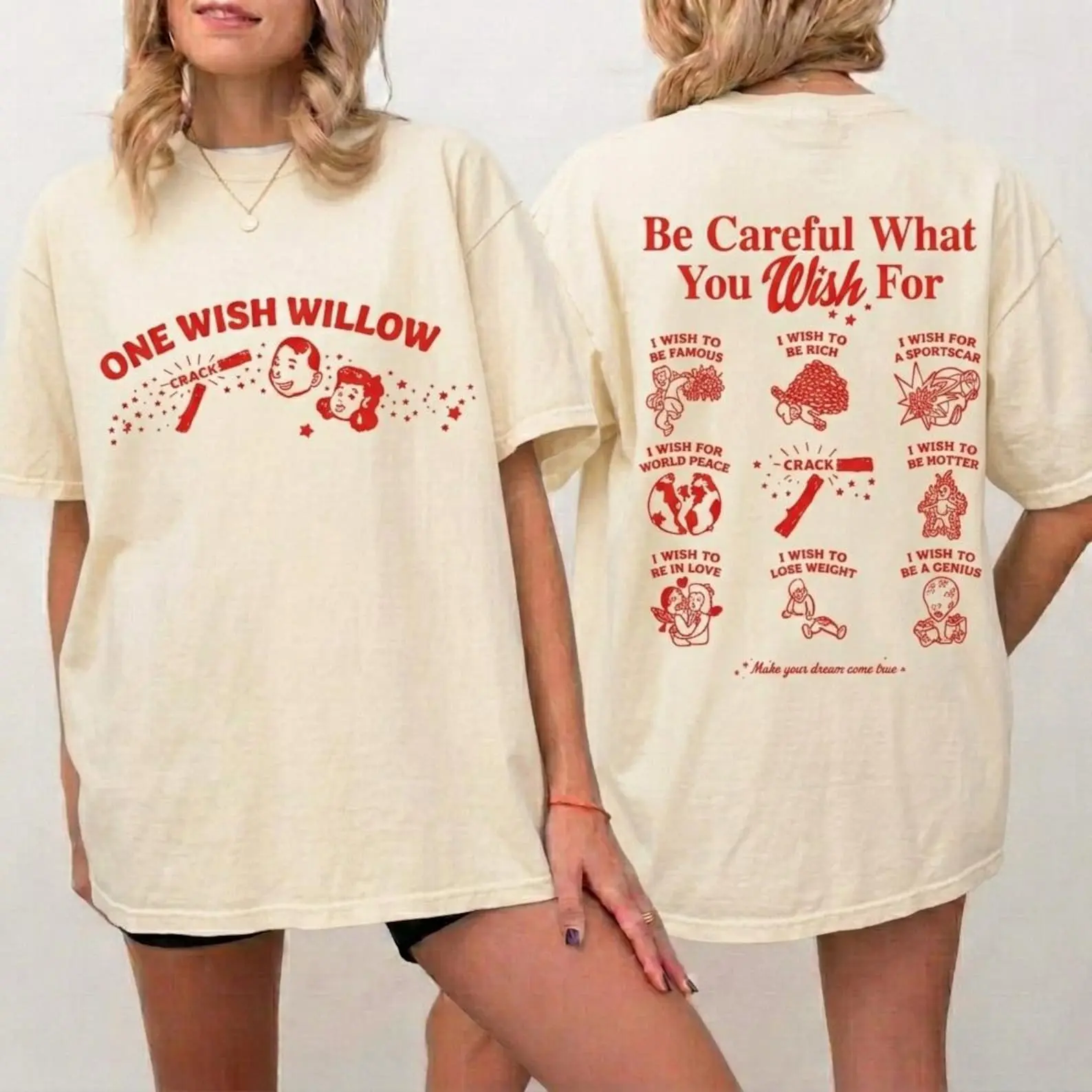 One Wish Willow Tee - Comfort Colors Obsession Movie Shirt, Thriller Film Fan T-Shirt, Trending Pop Culture Graphic Tee, Movie Lover Gift