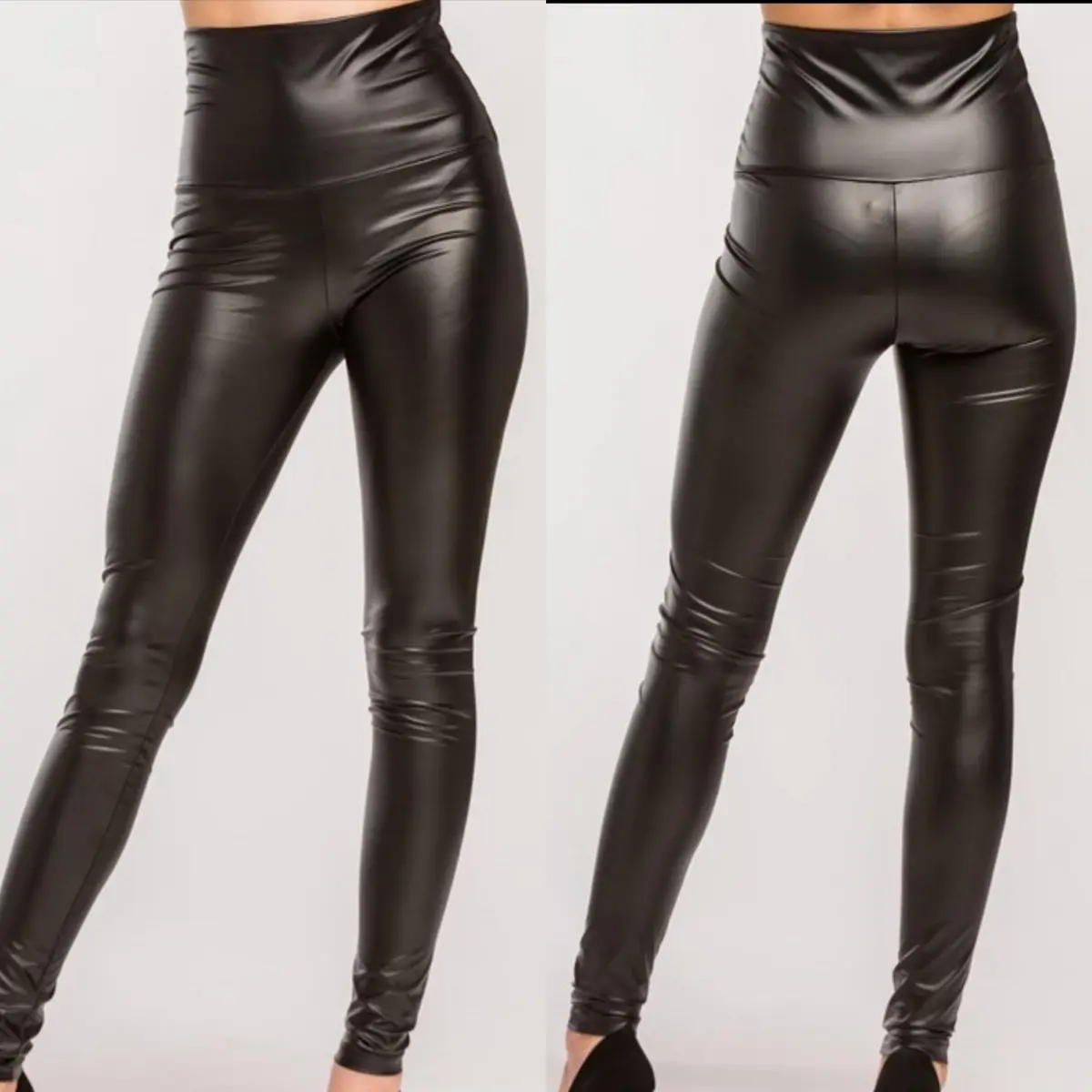 High Waisted Leather Leggings
