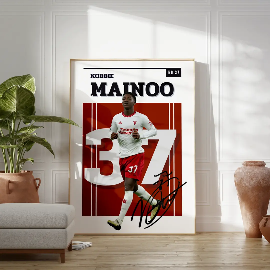 Kobbie Mainoo Football Poster | The Perfect Poster for Every Football Fan - POSTER NO FRAME