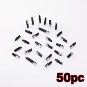 Brightfour 50PC Quick Disconnect Wire Connectors Pluggable Low Voltage for 20-22 AWG 1 Conductor Electrical Projects
