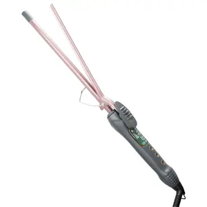 Thirtek 3/8 inch Slim 9mm Curling Wand, Small Barrel Hair Curler with LCD Screen 15 Heat Settings, Long Lasting Tight Curls and Wool Curls Styler