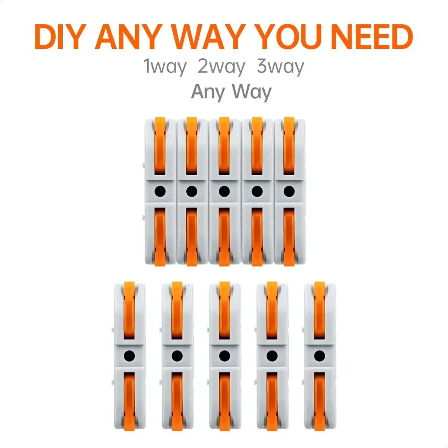 Wire Terminal Connectors (20/40 x SPL-2 Packs), 1/2 Conductor Compact Splicing Units for 0.2-4mm²/AWG24-12 Braided & Solid Wires, Aging Resistance, Insulated Leakage Prevention, 70% Faster Work, Automotive Car Repair Tools