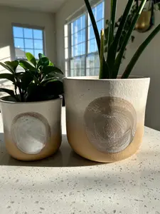 New yellow ceramic pot