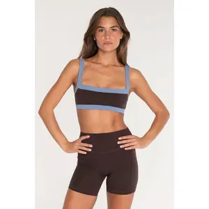 Straight Neck Bra  - Espresso/Glacier