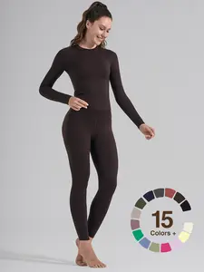 Women's High-Waisted 25‘’ Inseam Sporty Leggings Set Long Sleeve Top & Yoga Pants Elastic Fabric Comfortable Fit Ideal for Gym & Daily Wear Leggings Womens Leggings fyp
