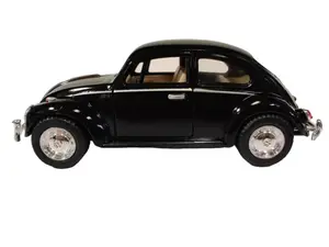 KINSMART 1967 Volkswagen Classical Beetle 1:32 Scale Diecast Model Car with Pull Back Action & Openable Doors 5 Inches Long Black Collectible Toy Officially Licensed