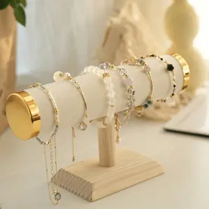Elegant Single-Layer Jewelry Display Rack, Wooden Necklace and Bracelet Organizer, Perfect for Dressing Tables and Vanities, Dresser Organizer, Jewelry Storage Box