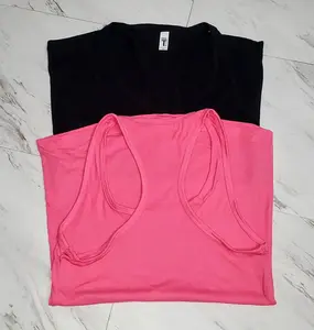 Breathable Plain Summer Racerback Tank Top for Women