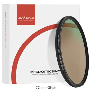MECO Ultra-Clear MC 3-Proof CPL Polarizing Filter compatible with mirrorless and DSLR camera lenses from Canon Sony Nikon Fujifilm Sigma Tamron 37 40.5 43 46 49 52 55 58 62 67 72 77 82 86 95 105mm Photography Accessories Polarizing Filter Photography Tool
