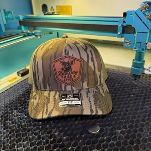 Bad Day to Be a Spike Hunting Hat - Camouflage Design with Patch by SHARDON INC