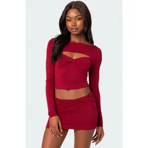 Lara Cut Out Twist Front Top