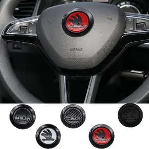 Skoda Car Steering Wheel Inner & Outer Ring Decoration Stickers, Anti-Scratch Wear-Resistant, Personal Style Decals, Fits Superb/kodiaq/mission