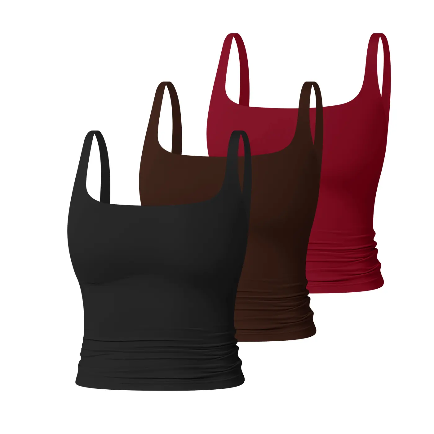 black + brown + cherry red