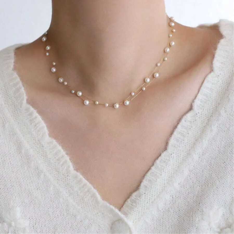 18K Gold Plated Stainless Steel 1pc Bead Necklace, Suitable For Daily Wear And Holiday Gift, Gifts For Friends