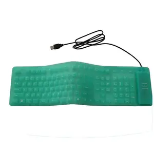 Silicone Waterproof Dustproof Computer Folding Soft Keyboard Industrial Mini Various Colors Silicone Notebook Silent Keyboard