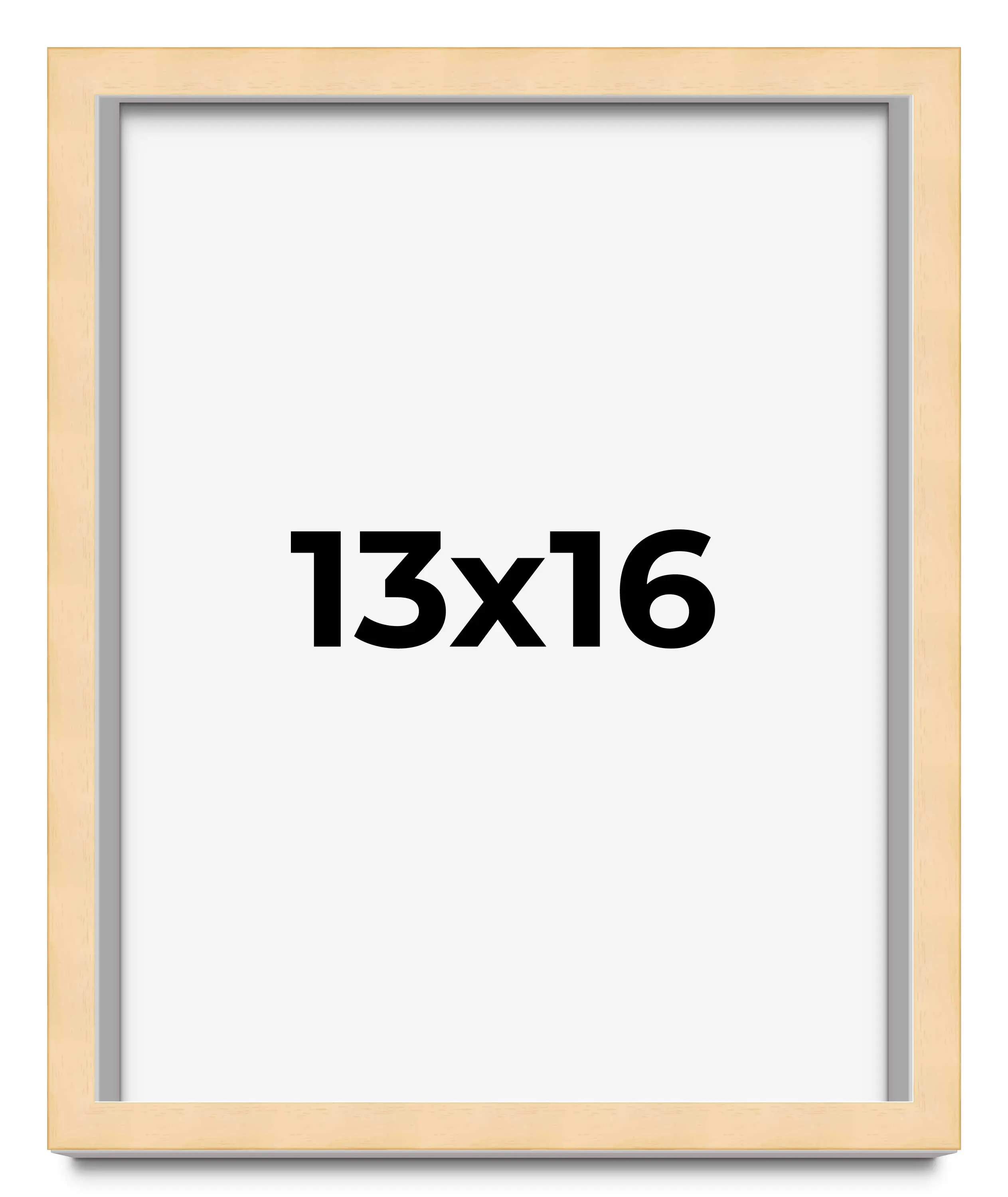 13x16 Solid Wood Picture Frame with UV-Resistant Acrylic & Acid-Free Backing, Available in 6 Finishes: Matte Black, Matte White, Metallic Bronze, Silver, Natural Wood Grain & Mahogany