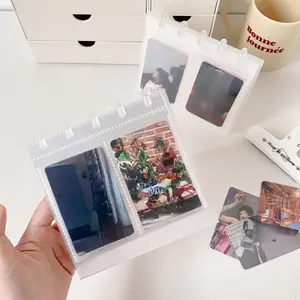 1PC New Transparent Desktop Photo Album 3inch/4inch DIY Photocard Holder Decor Simplicity Idol Card Picture Display Ornament