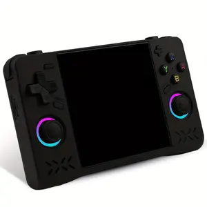 Upgraded XF40H Handheld Game Console 4.0 Inch 4K HD IPS Screen Retro Gaming Device with 128GB Storage Open Source Linux System Multiple Emulators Portable Pocket-Sized Console for Gamers
