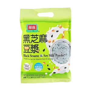 XIANG HUI Taiwan Black Sesame Soy Milk Powder 10 Packs 250g - Nutritious Breakfast Drink Mix