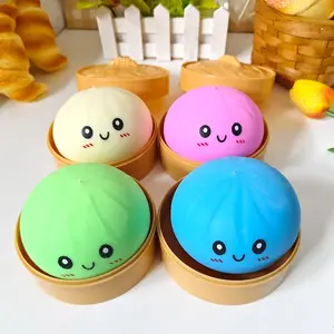4-Piece Set Super Soft Baozi and Dumpling Stress Relief Toys, Realistic Fake Baozi and Dumplings for Fun, Perfect for Friends' Playtime