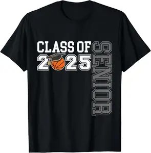 100% Cotton Class of 2025 Basketball Senior Night T-Shirt