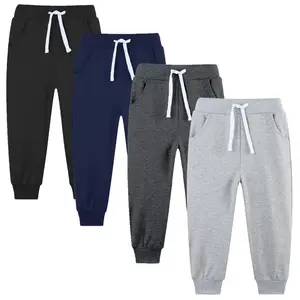4 Pack Toddler Kids Boys Sweatpants Cotton Active Soft Joggers with Functional Drawstring 2 14Y