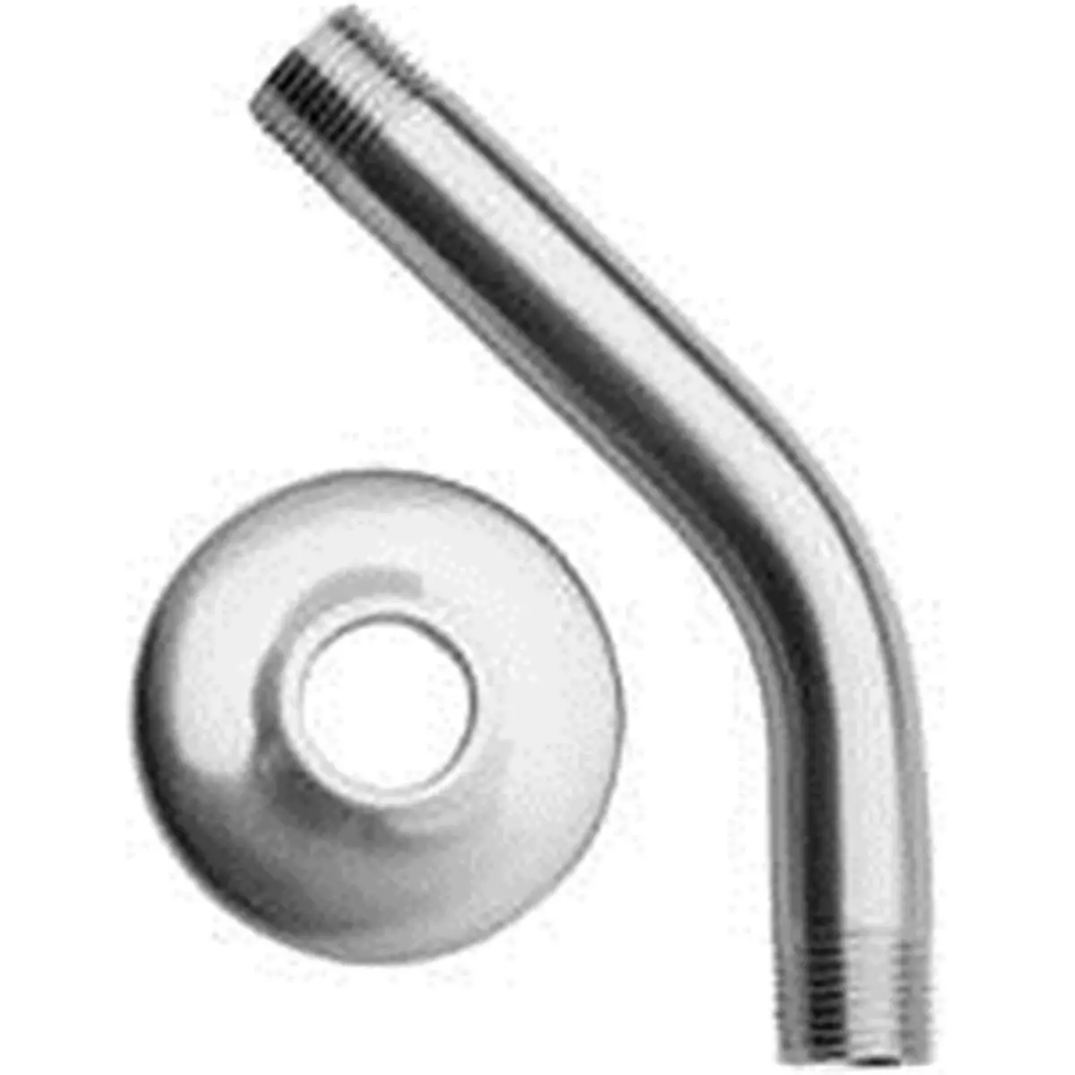 Plumb Pak PP22511 IPS Threaded Chrome-Plated Brass Shower Arm with Flange, 0.5 x 8 In., Compatible with All-Chrome Fixed Showerheads