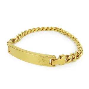 Pre-owned Givenchy Stainless Small Leather Goods Metal Bracelet Gold Plated